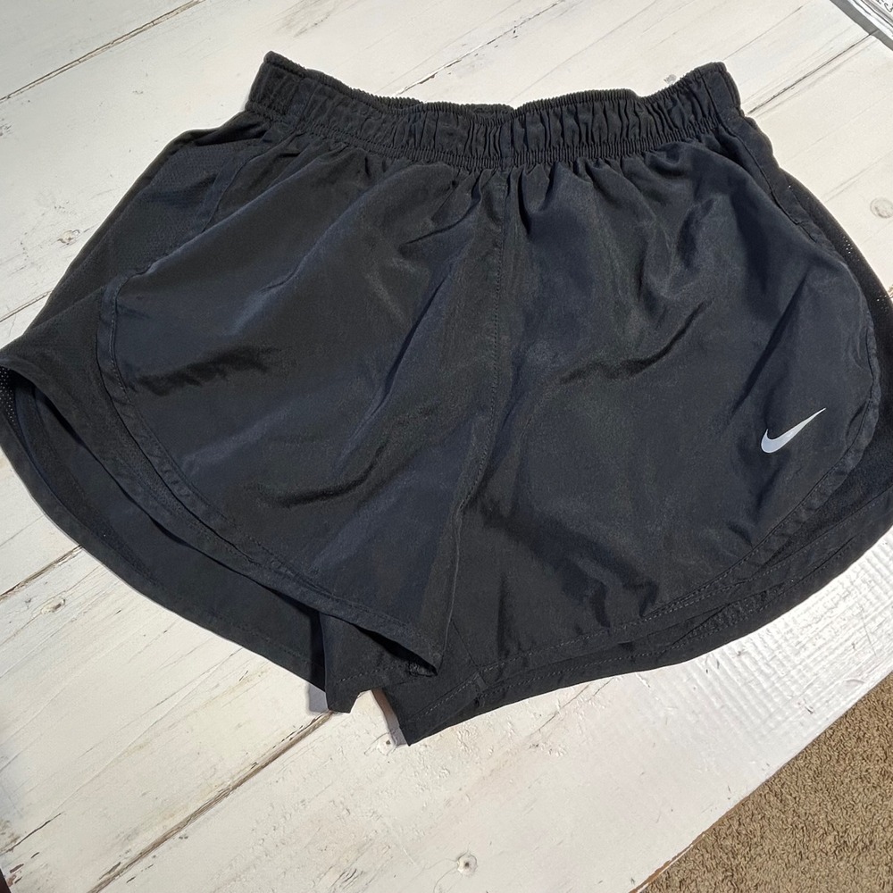 Nike Womens Dri-FIT Running Shorts‎ Black Elastic Waist Athletic Size Small